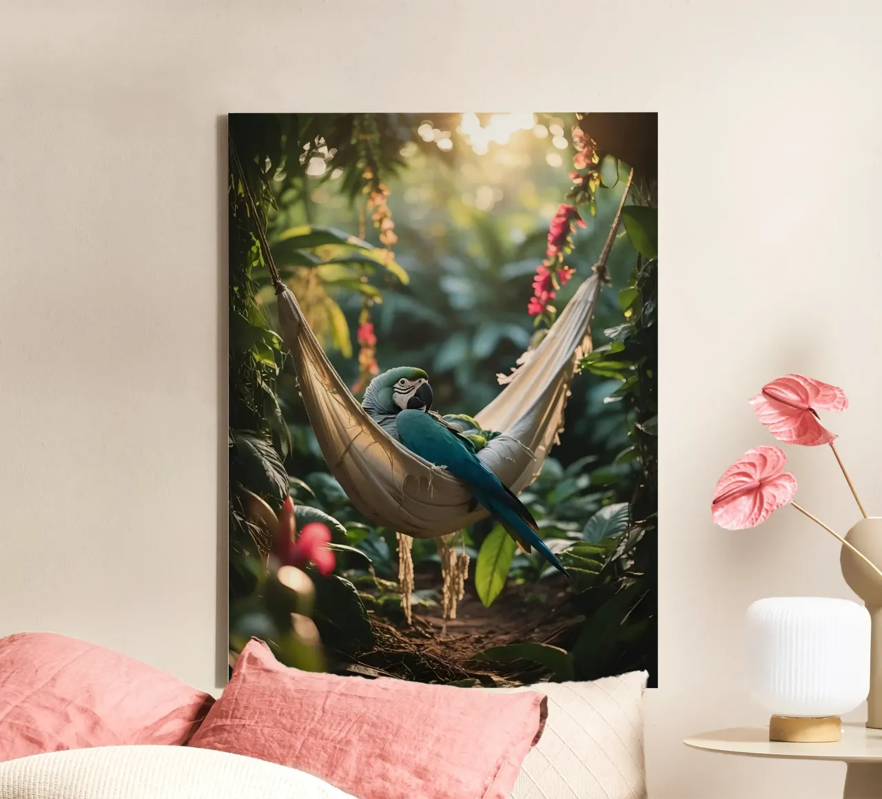 🌿🦜 Ara | Nice and busy... with nothing ;) (2) canvas by Trinkets NL Design Studio
