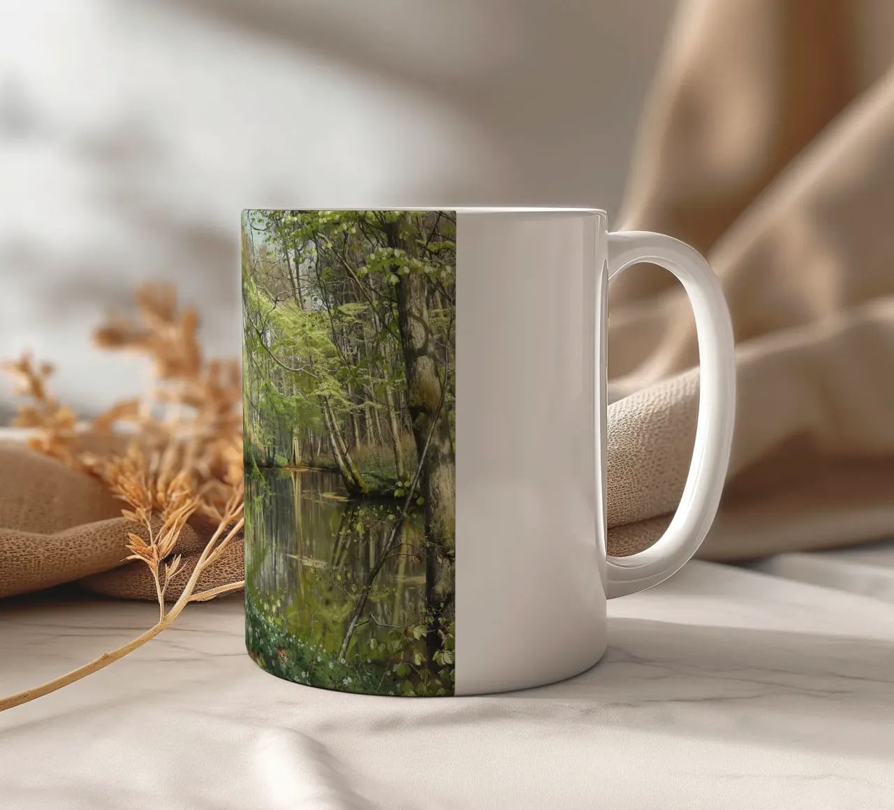 A Spring Day in the Forest tazza in ceramica da apoloprints