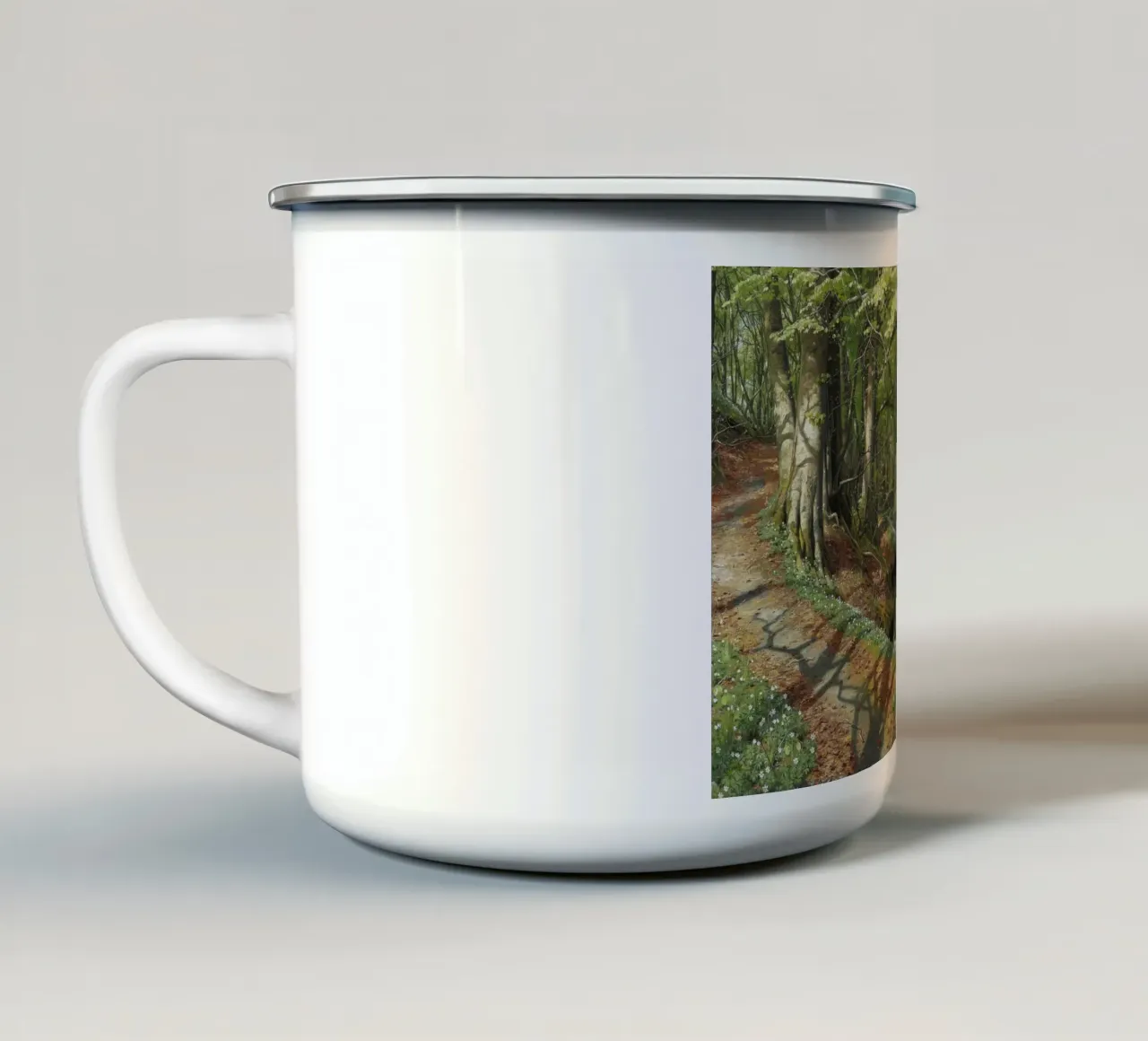 A Spring Day in the Forest tazza in smalto da apoloprints