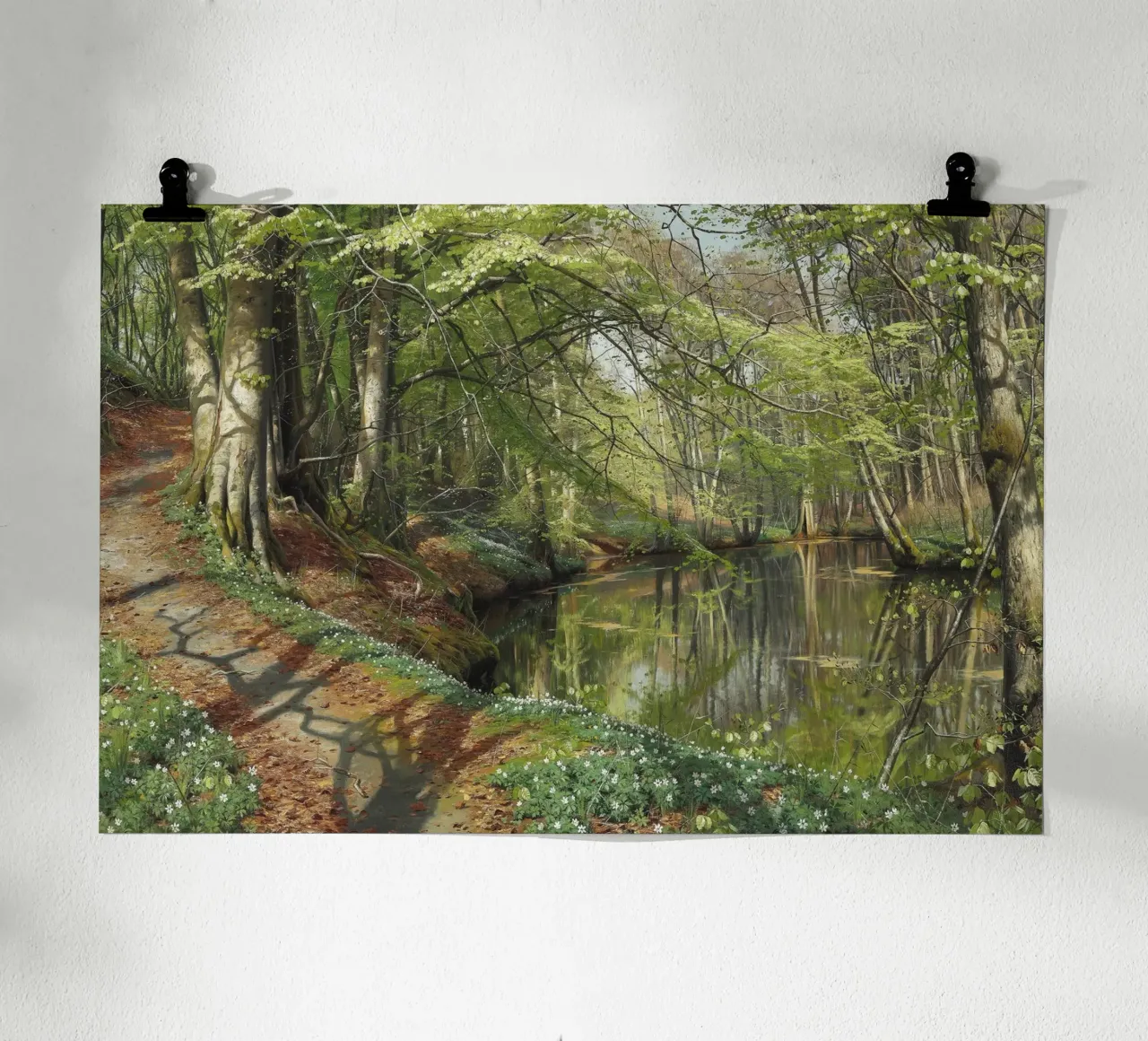 A Spring Day in the Forest poster con telaio in legno da apoloprints