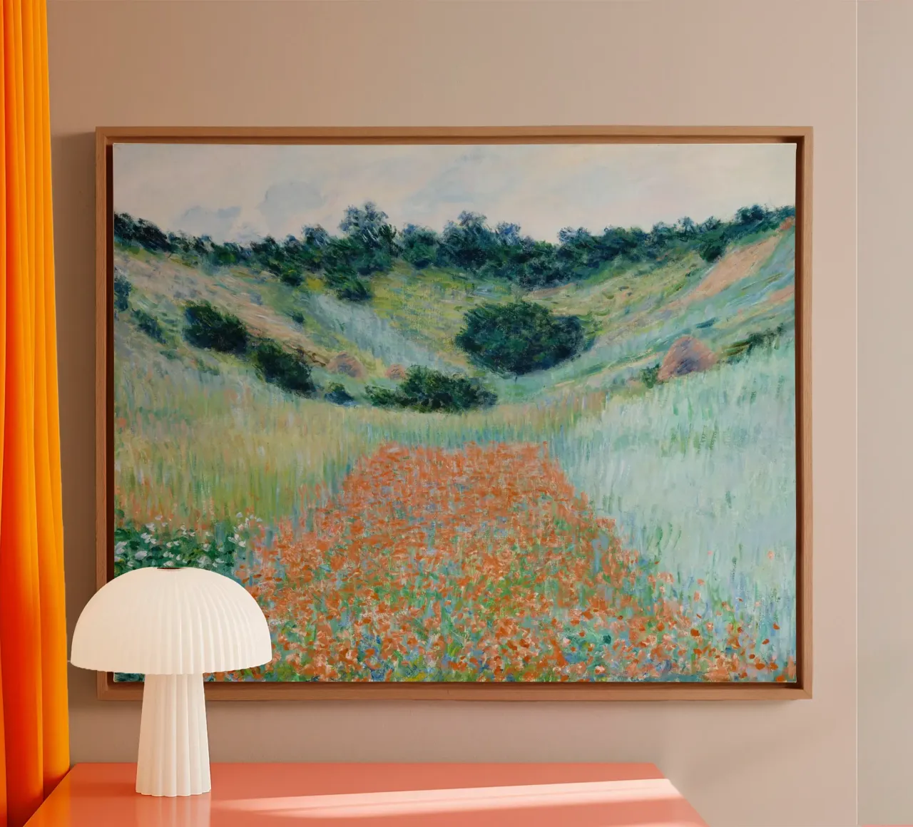 Claude Monet - Poppy Field in a Hollow near Giverny (1885) canvas by Venus Art