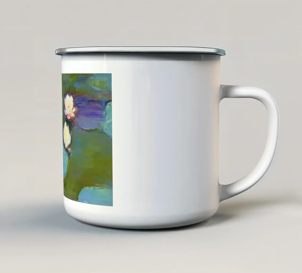 Claude Monet - Nymphéas (1897-1898) | Ninfee tazza in smalto da Venus Art