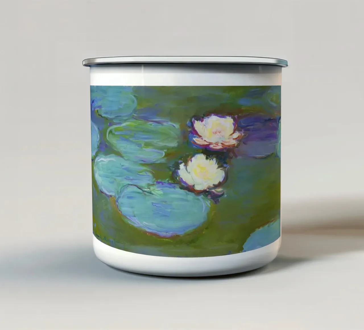 Claude Monet - Nymphéas (1897-1898) | Ninfee tazza in smalto da Venus Art