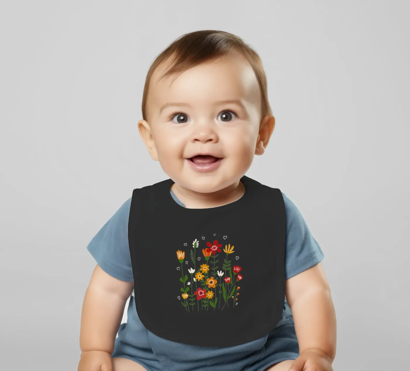 Hello spring baby bib by TijanaArtStudio88