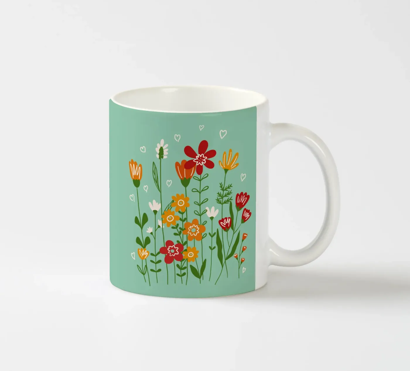 Hello spring ceramic mug by TijanaArtStudio88