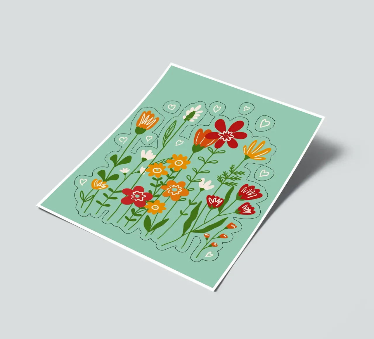 Hello spring sticker sheet by TijanaArtStudio88