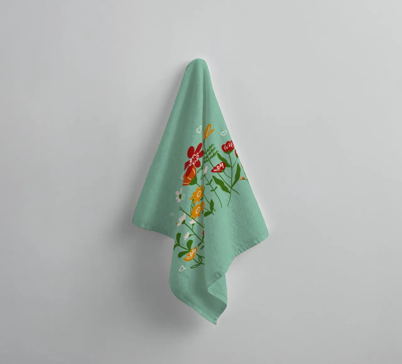 Hello spring badhanddoek van TijanaArtStudio88