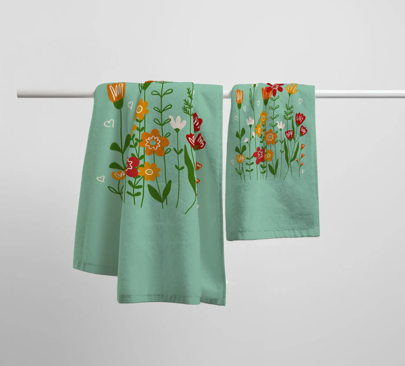 Hello spring Handtuch von TijanaArtStudio88