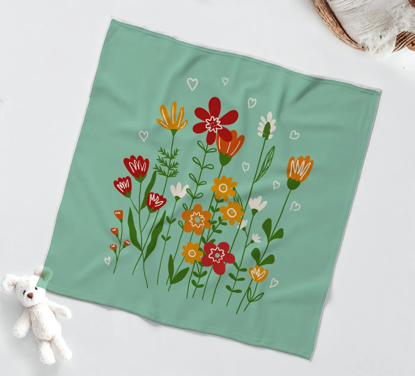 Hello spring Fleecedecke von TijanaArtStudio88