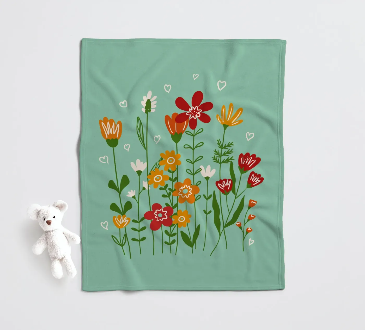 Hello spring fleecedeken van TijanaArtStudio88