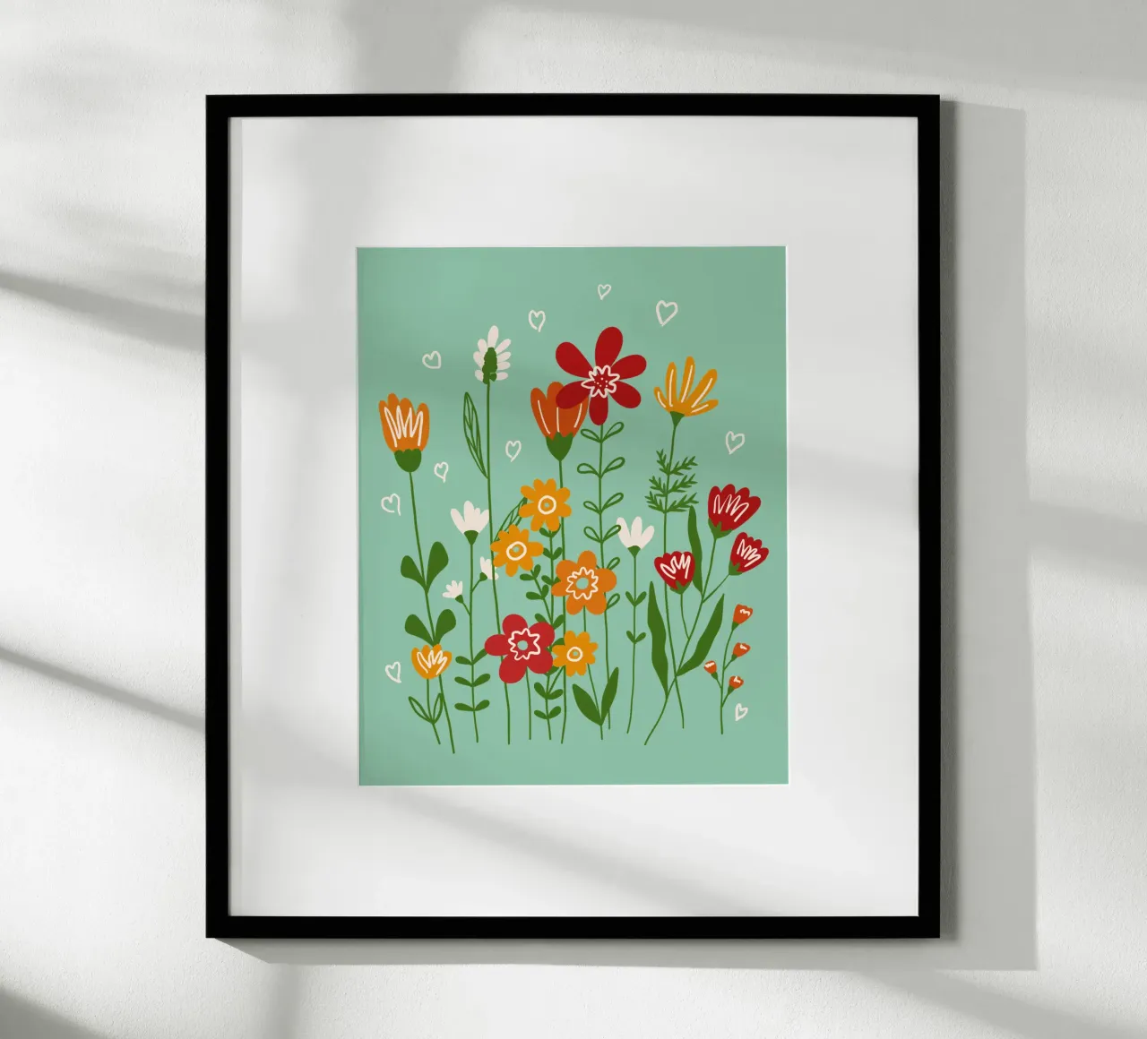 Hello spring poster con telaio in alluminio da TijanaArtStudio88