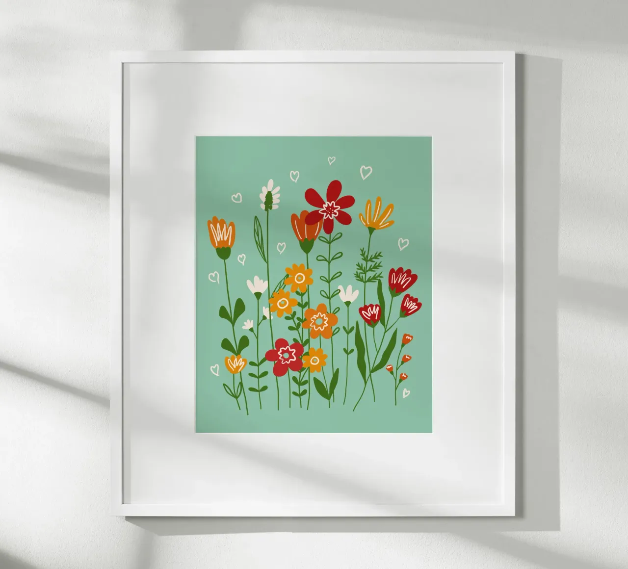 Hello spring poster con telaio in alluminio da TijanaArtStudio88