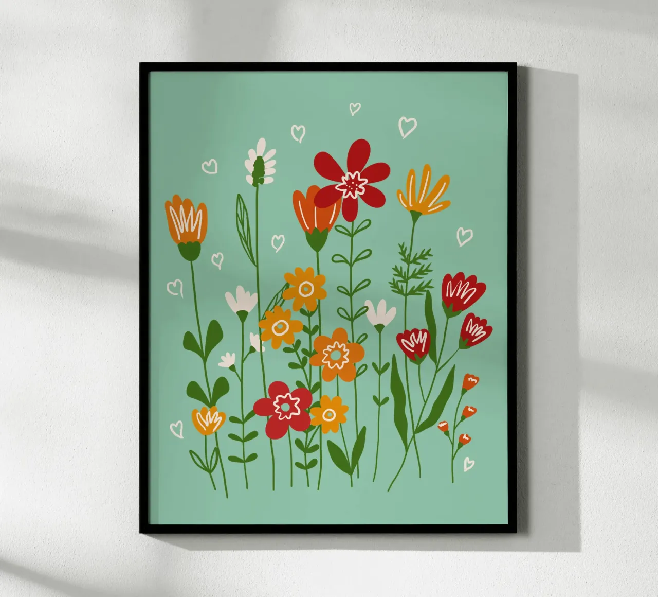 Hello spring poster con telaio in alluminio da TijanaArtStudio88
