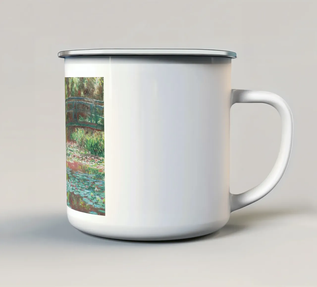 Claude Monet - Stagno di ninfee (1900) tazza in smalto da Venus Art