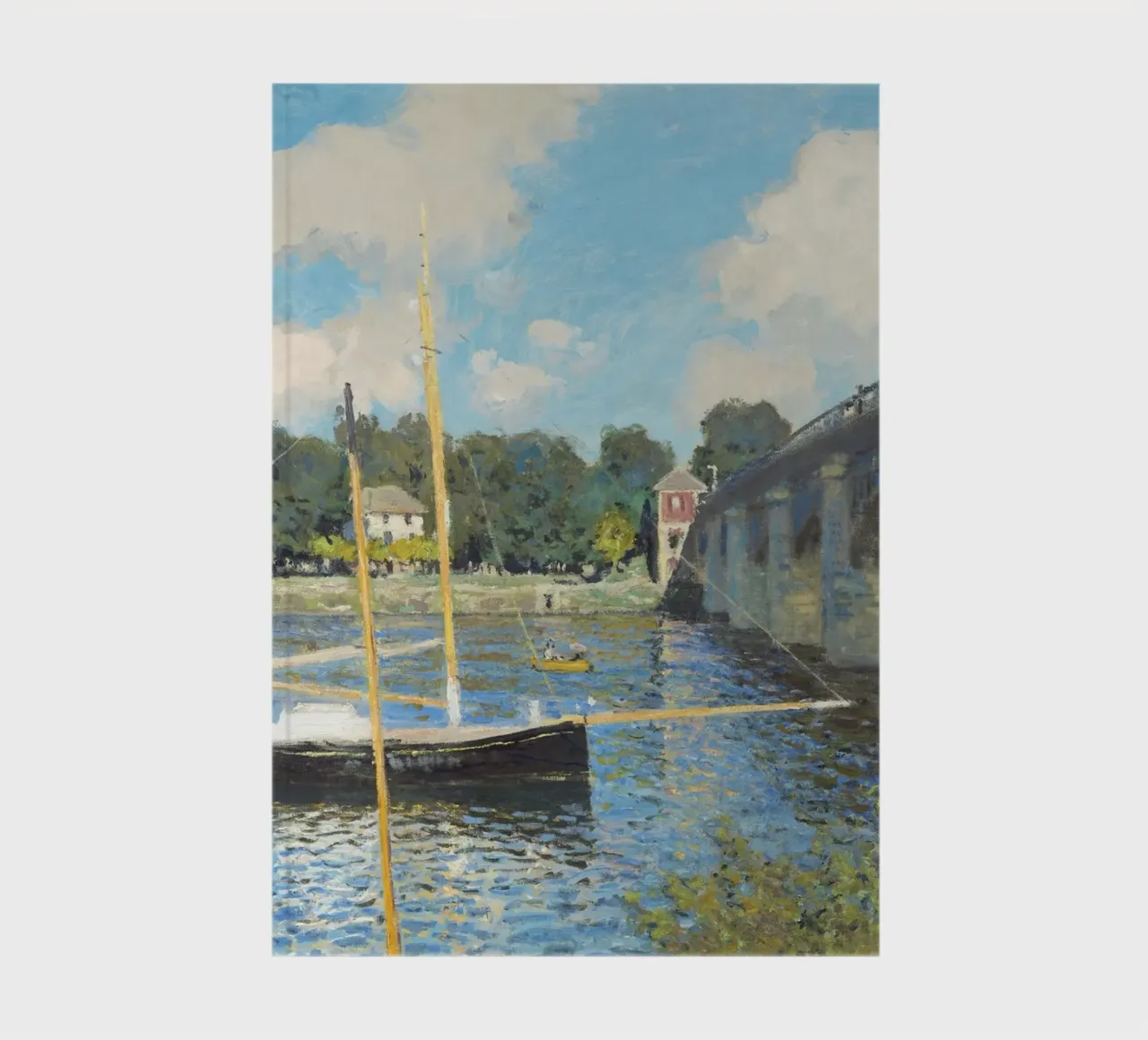 The Bridge at Argenteuil (1874) by Claude Monet notebook by Venus Art