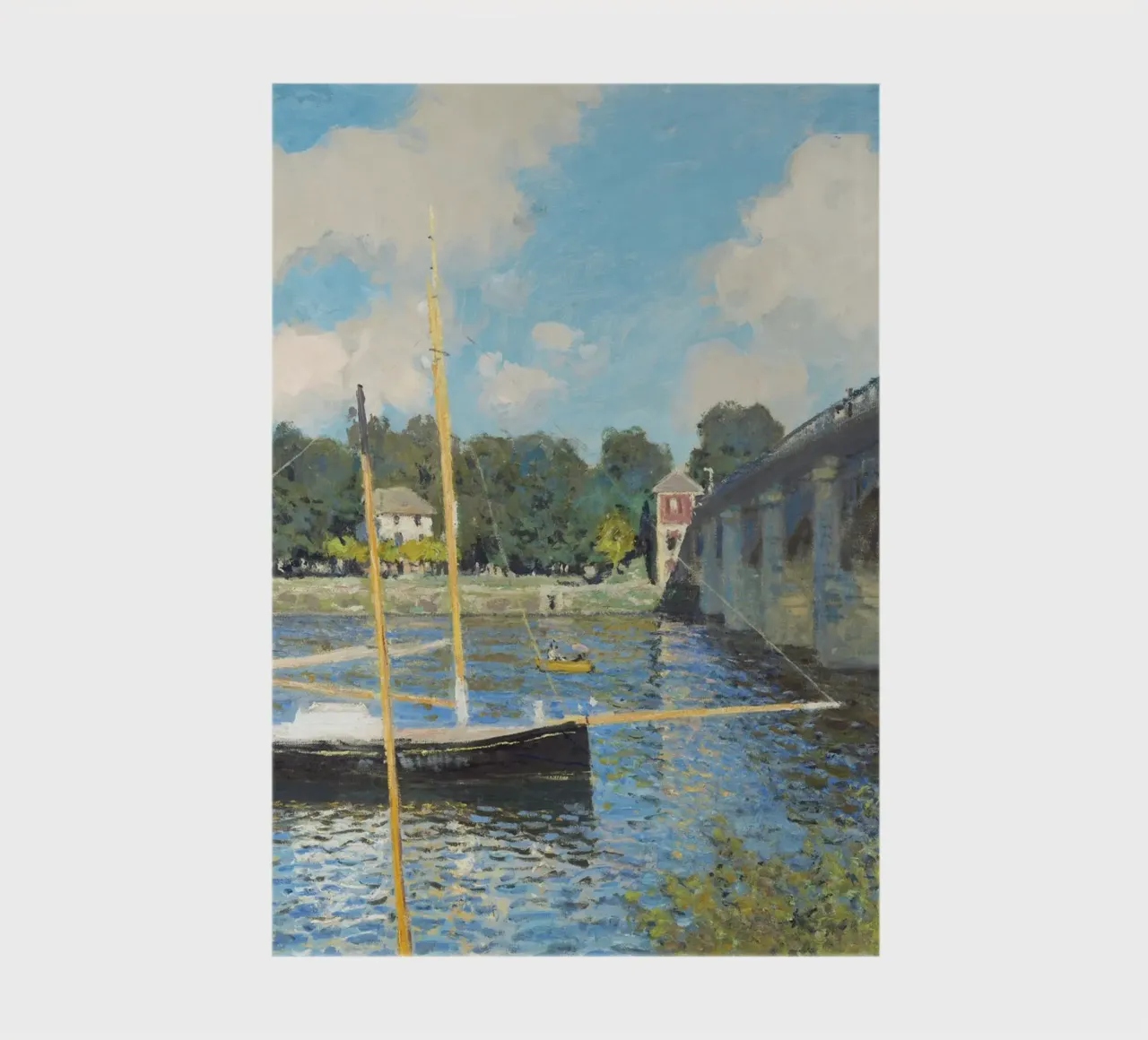 The Bridge at Argenteuil (1874) by Claude Monet notebook by Venus Art