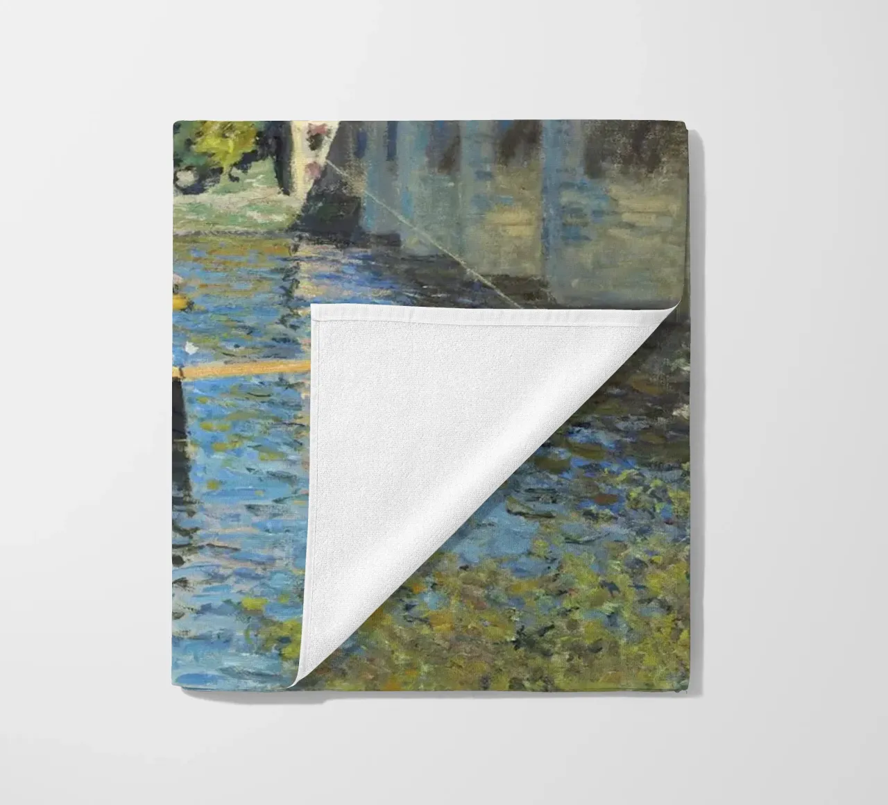 The Bridge at Argenteuil (1874) by Claude Monet beach towel by Venus Art