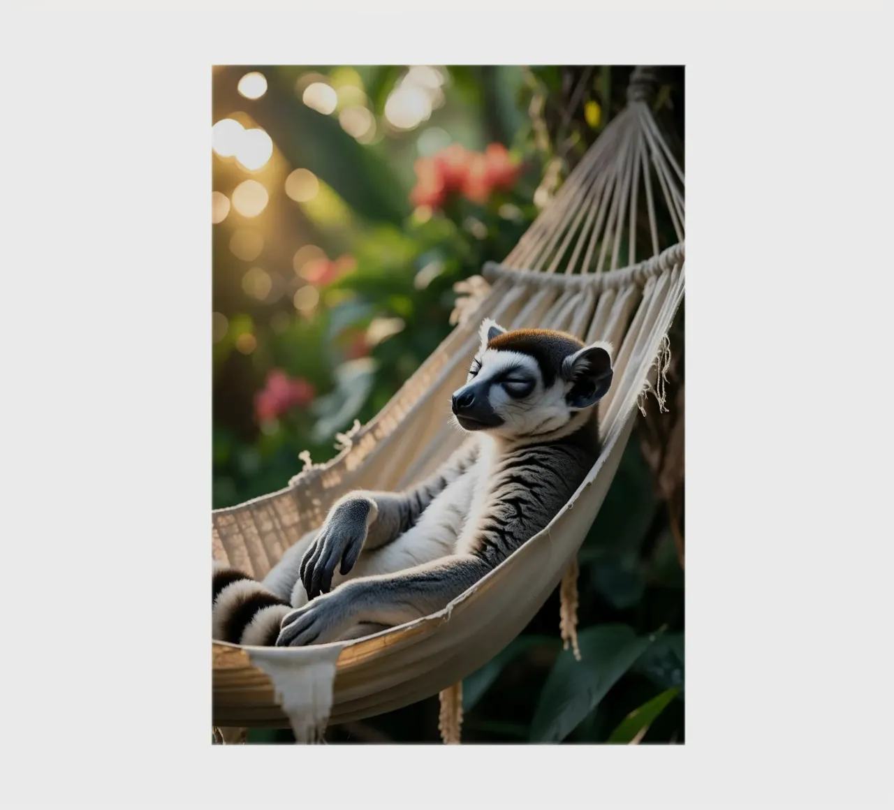 🌿🌺 Ringstaartmaki | Chillin’... with a view notebook by Trinkets NL Design Studio