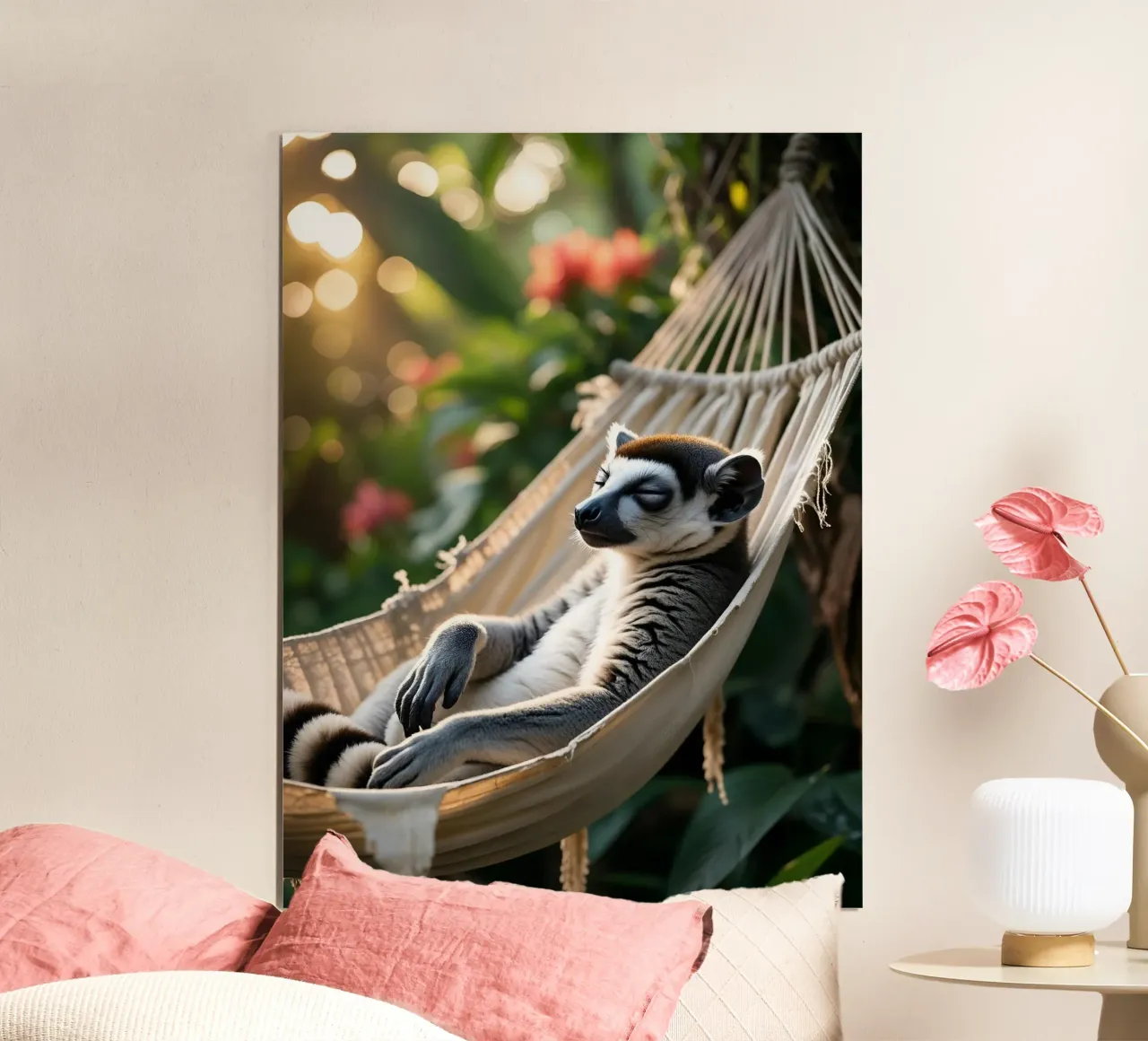 🌿🌺 Ringstaartmaki | Chillin’... with a view hahnemühle by Trinkets NL Design Studio