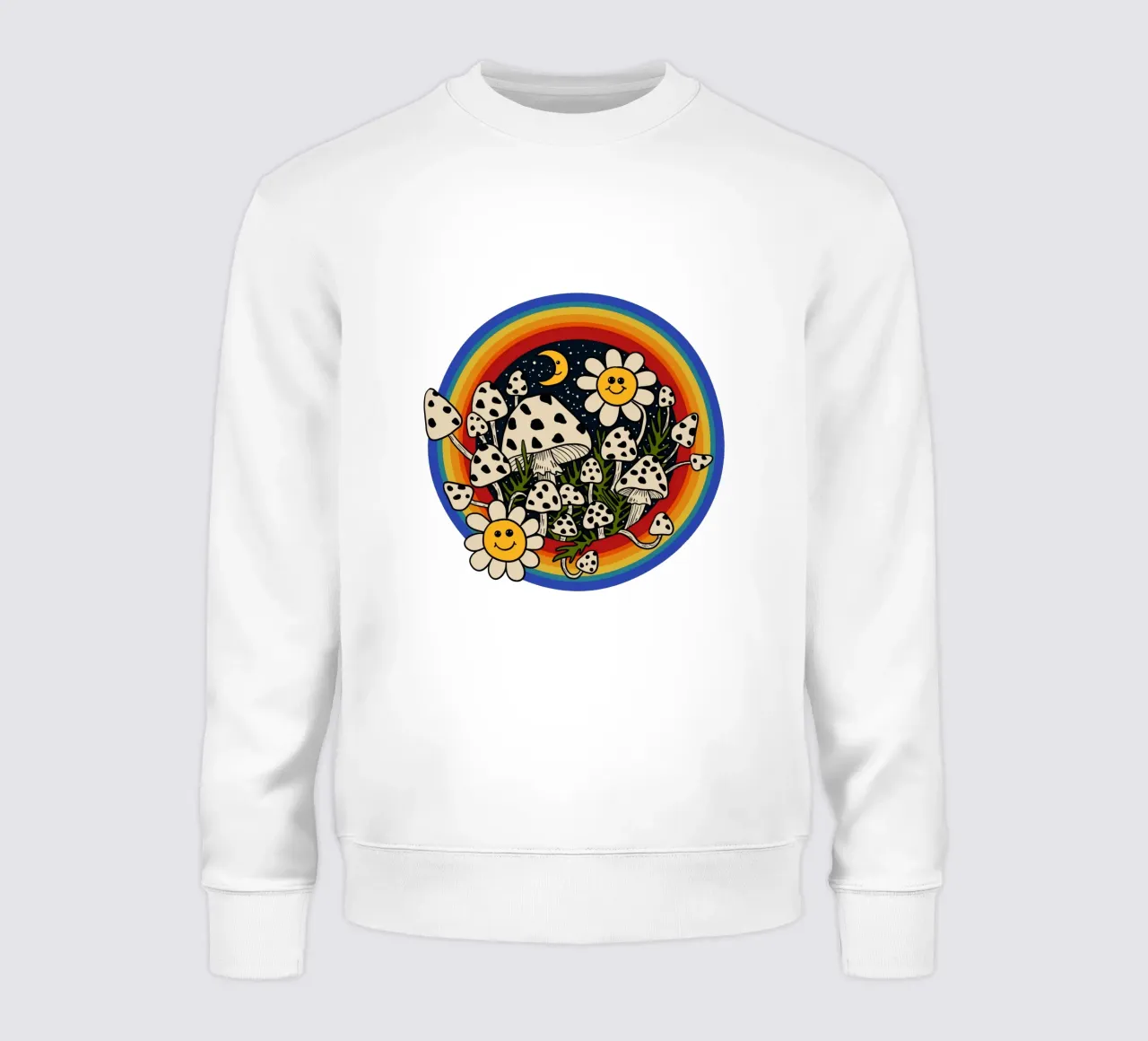 Midnight happy meadow felpa da TijanaArtStudio88