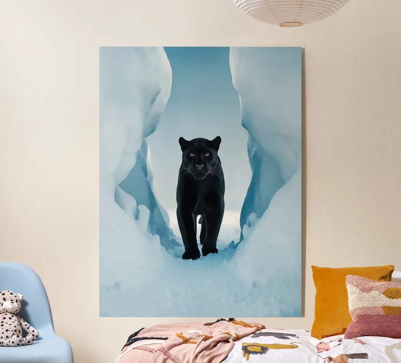 Pantera nera nel ghiaccio plexiglass da Plain Thoughts