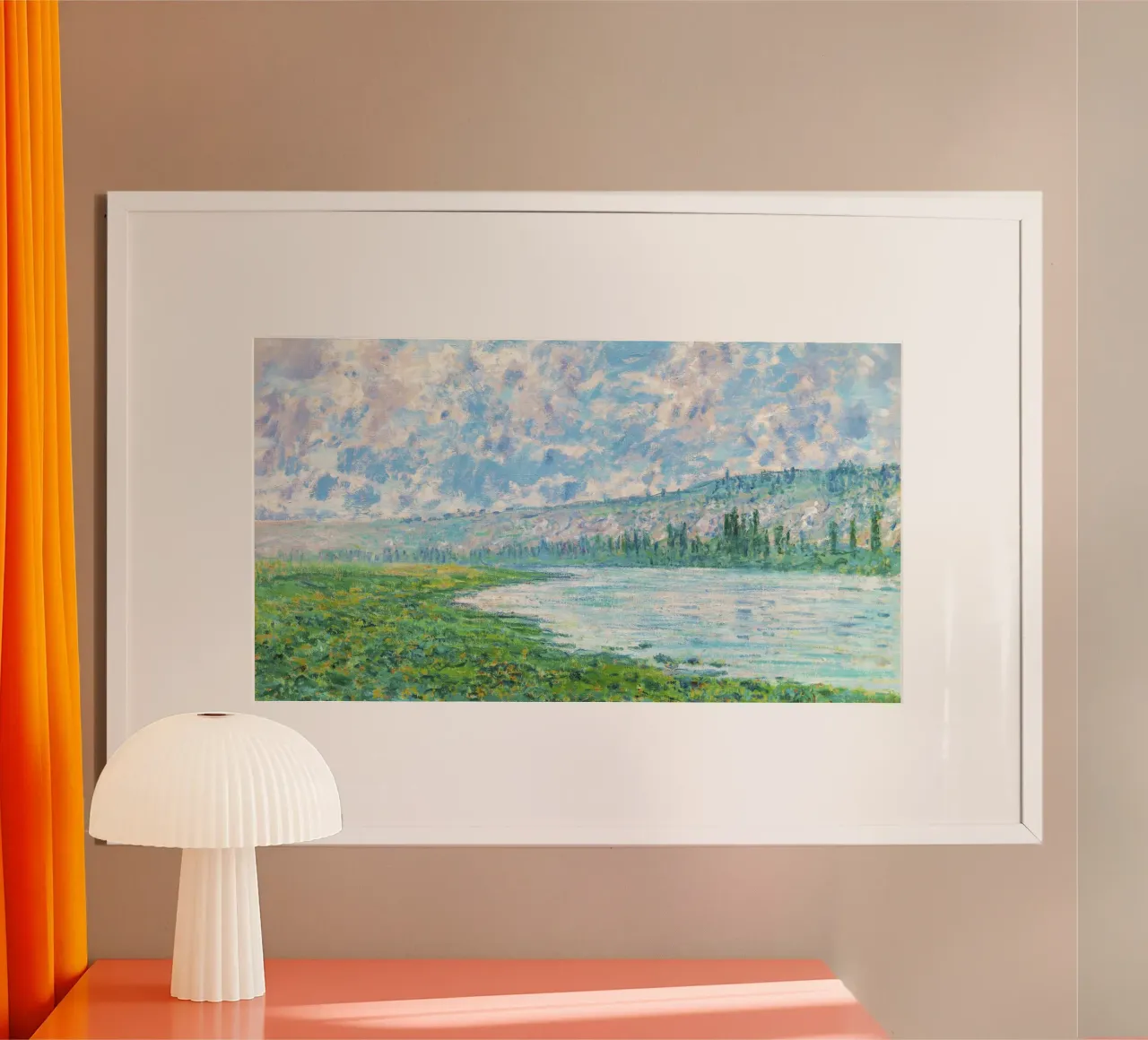 Claude Monet - La Senna a Vétheuil (1880) poster da Venus Art