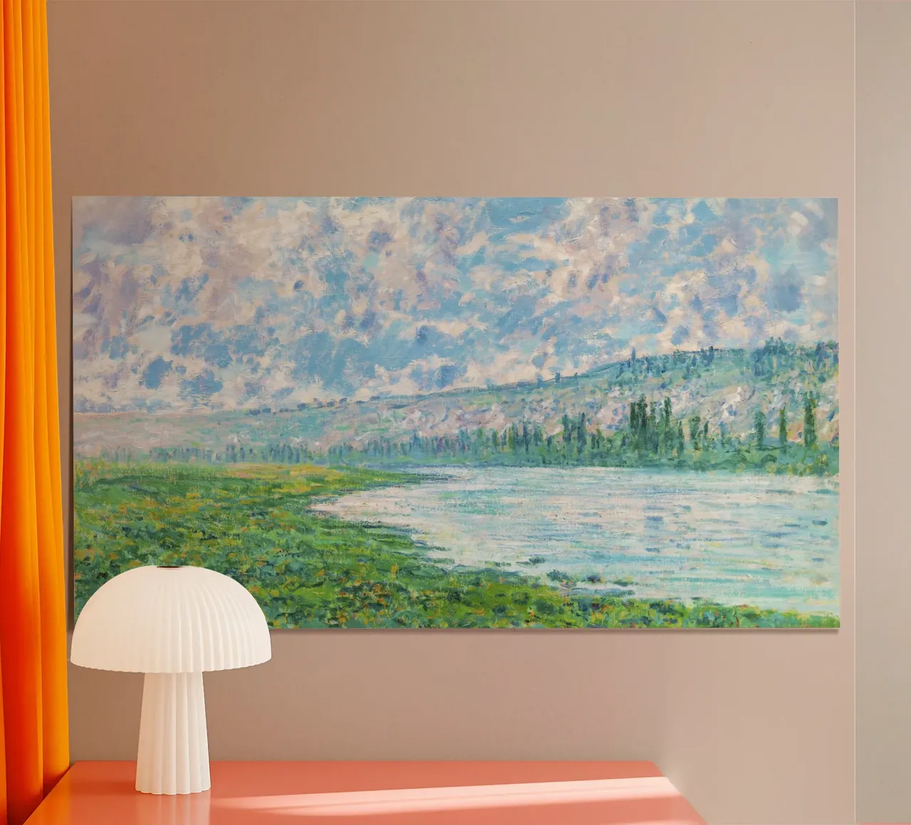 Claude Monet - La Senna a Vétheuil (1880) poster da Venus Art
