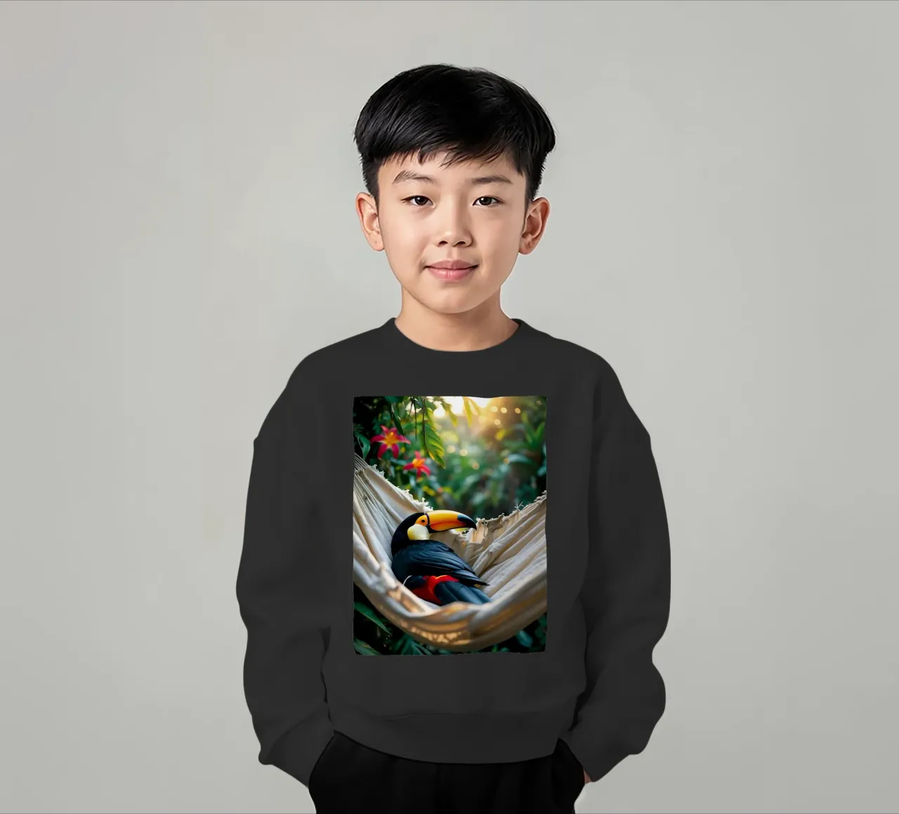 ๐ฟ๐บ Toucan | Chillin' in full swing (1) felpa bambino da Trinkets NL Design Studio