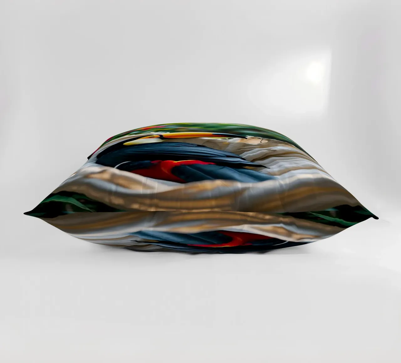 🌿🌺 Toucan | Chillin' in full swing (1) cuscino da Trinkets NL Design Studio