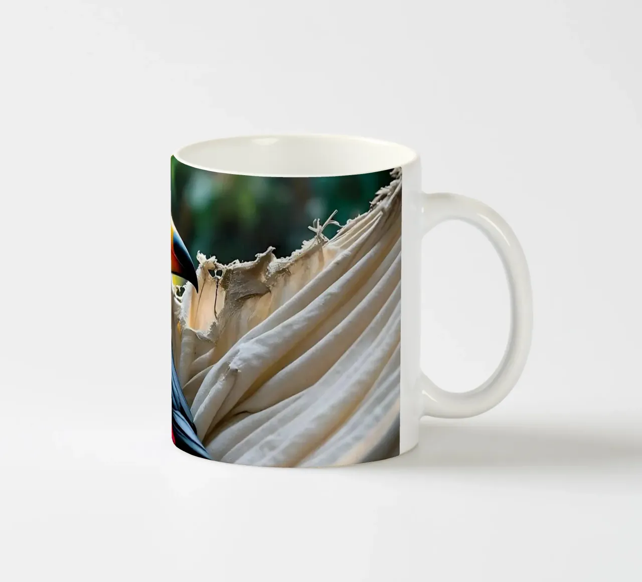 🌿🌺 Toucan | Chillin' in full swing (1) tazza in ceramica da Trinkets NL Design Studio