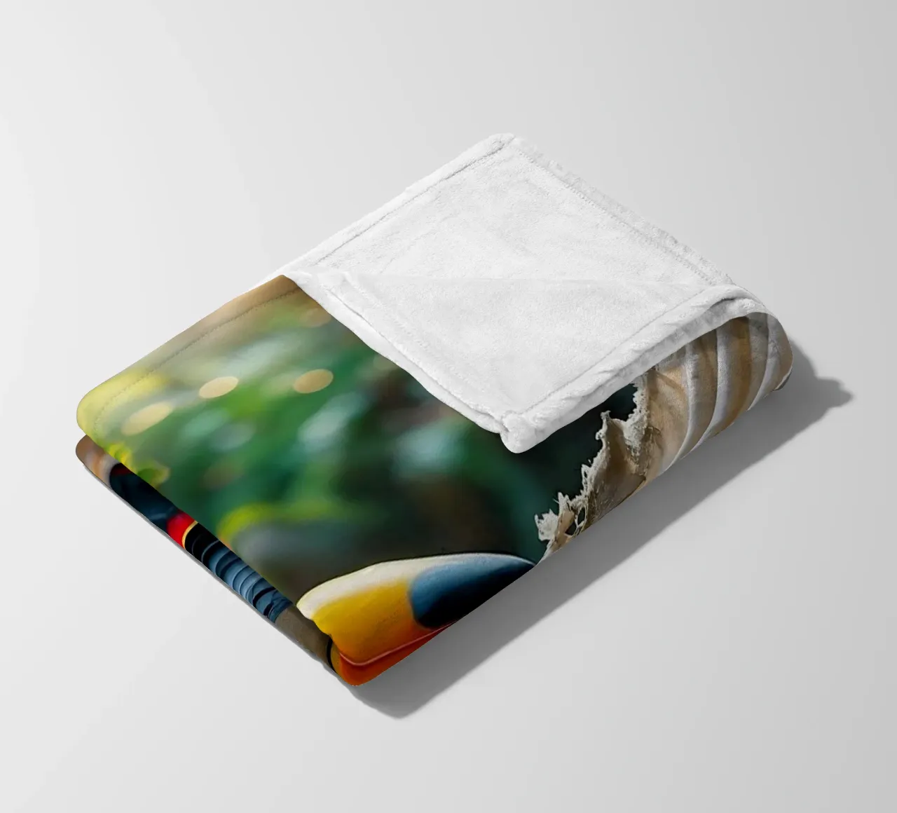 🌿🌺 Toucan | Chillin' in full swing (1) fleece blanket by Trinkets NL Design Studio
