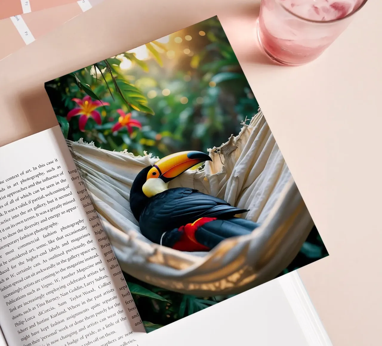 🌿🌺 Toucan | Chillin' in full swing (1) notebook by Trinkets NL Design Studio