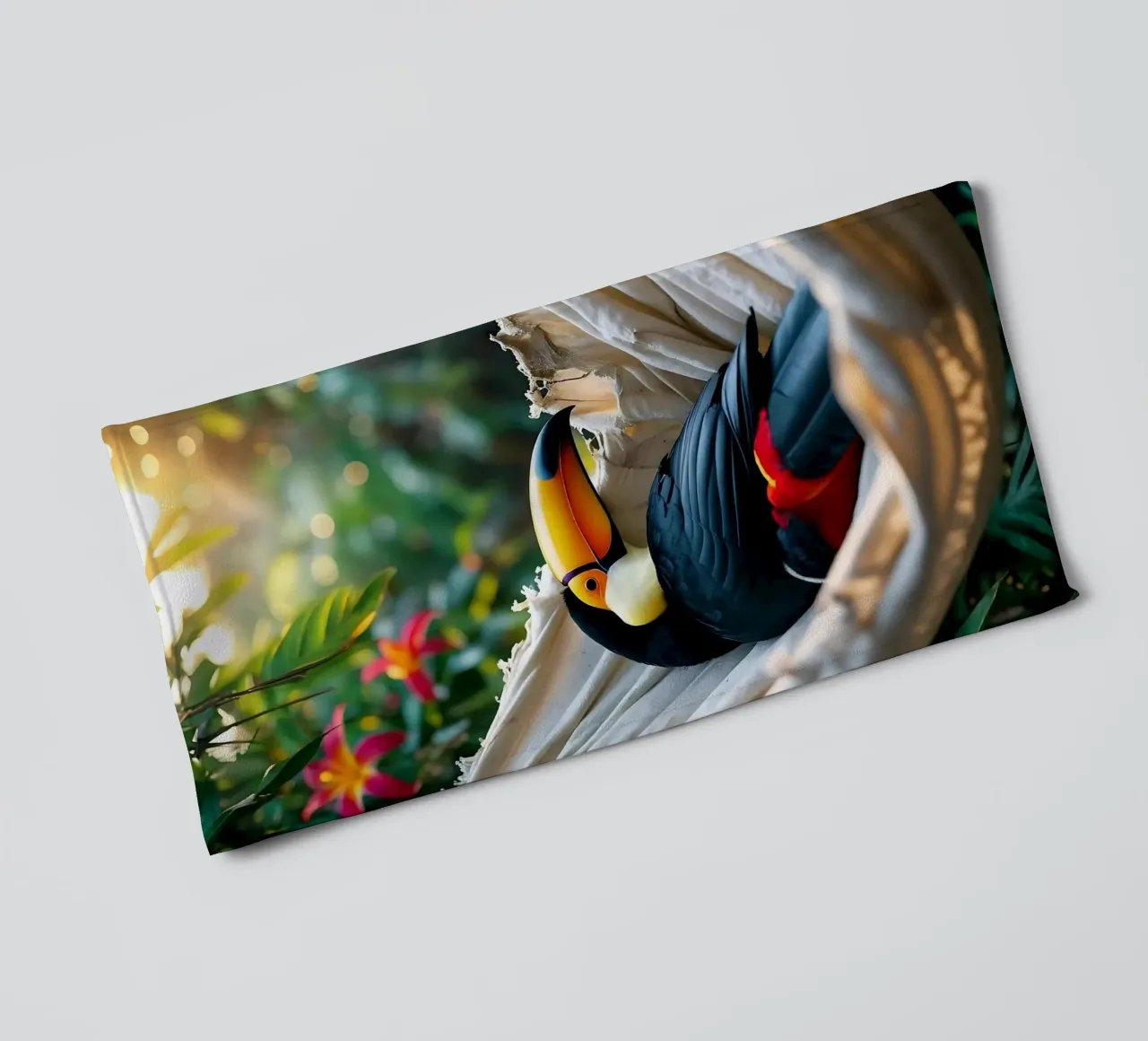🌿🌺 Toucan | Chillin' in full swing (1) asciugamano da bagno da Trinkets NL Design Studio