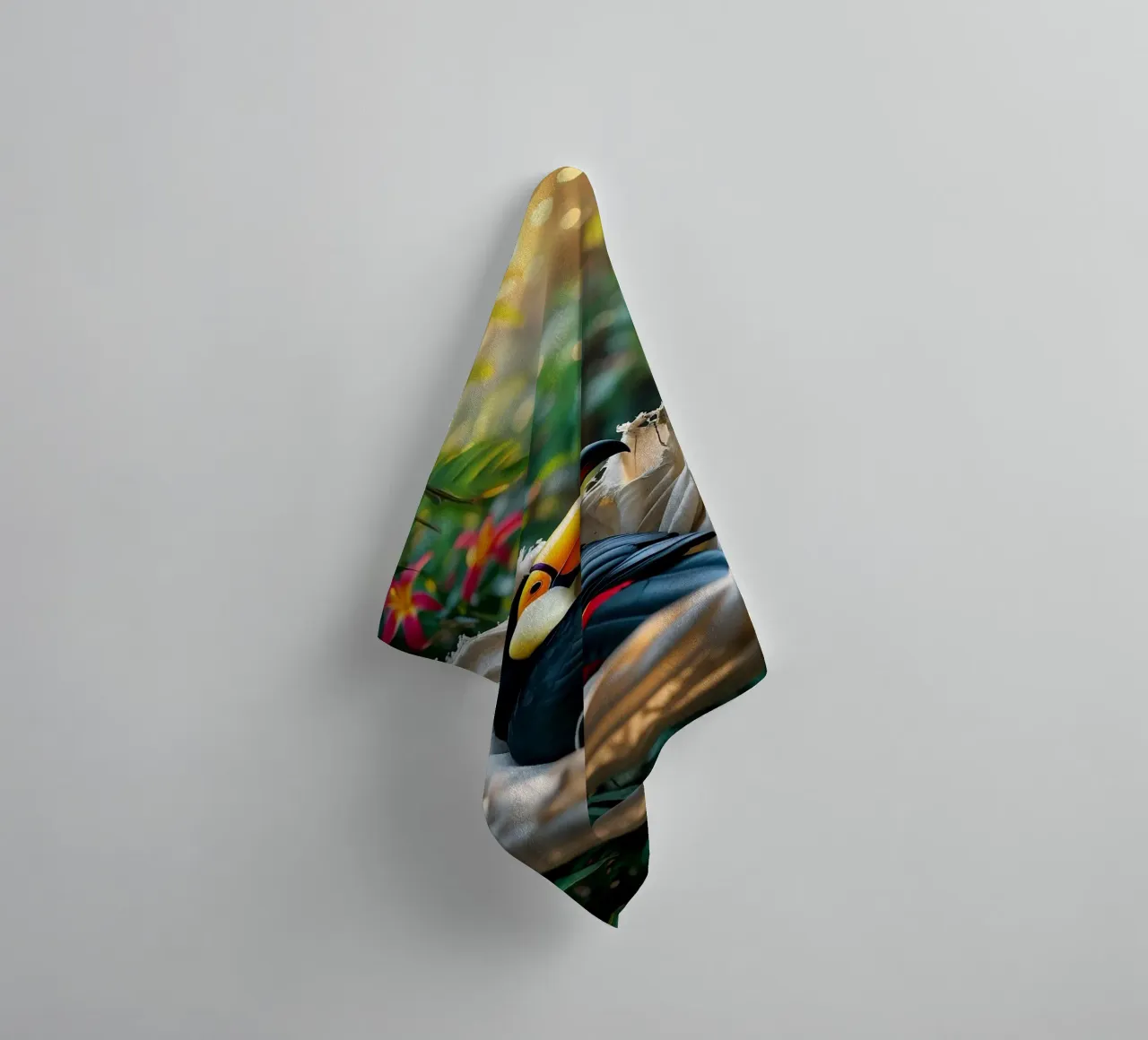 🌿🌺 Toucan | Chillin' in full swing (1) asciugamano da bagno da Trinkets NL Design Studio