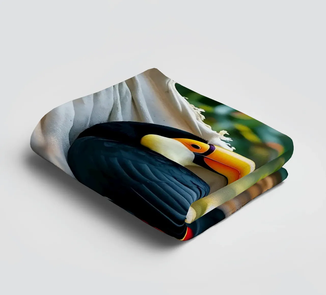 🌿🌺 Toucan | Chillin' in full swing (1) asciugamano da bagno da Trinkets NL Design Studio