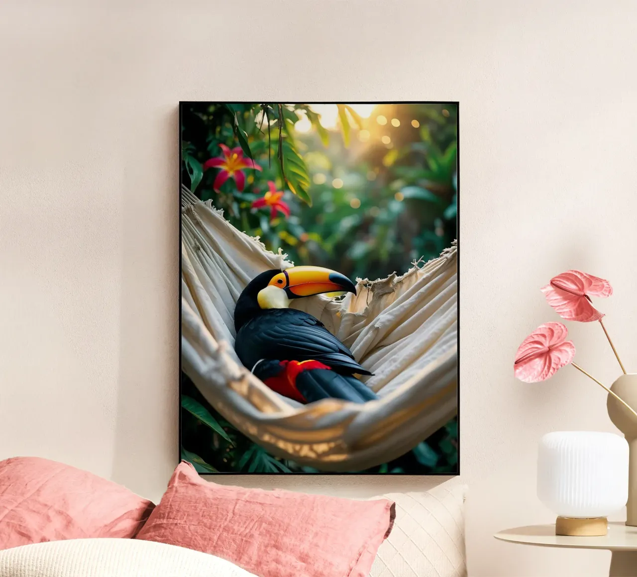 🌿🌺 Toucan | Chillin' in full swing (1) plexiglass da Trinkets NL Design Studio