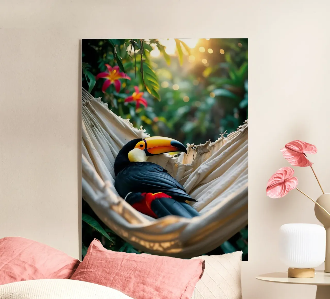🌿🌺 Toucan | Chillin' in full swing (1) plexiglass da Trinkets NL Design Studio