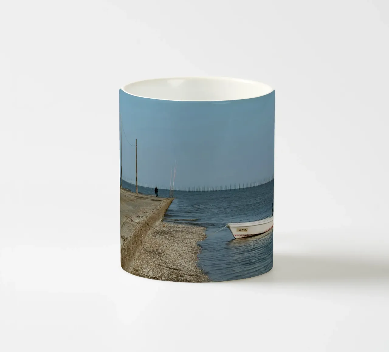 Tramonto in riva al mare in Giappone tazza in ceramica da Marcel Bisig