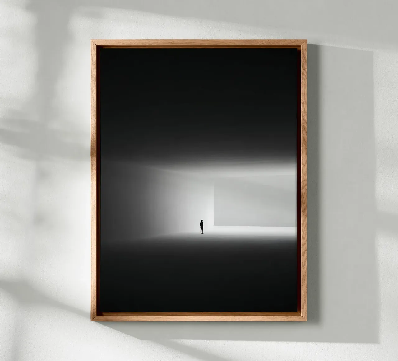Existential minimalism in black and white canvas by Plain Thoughts