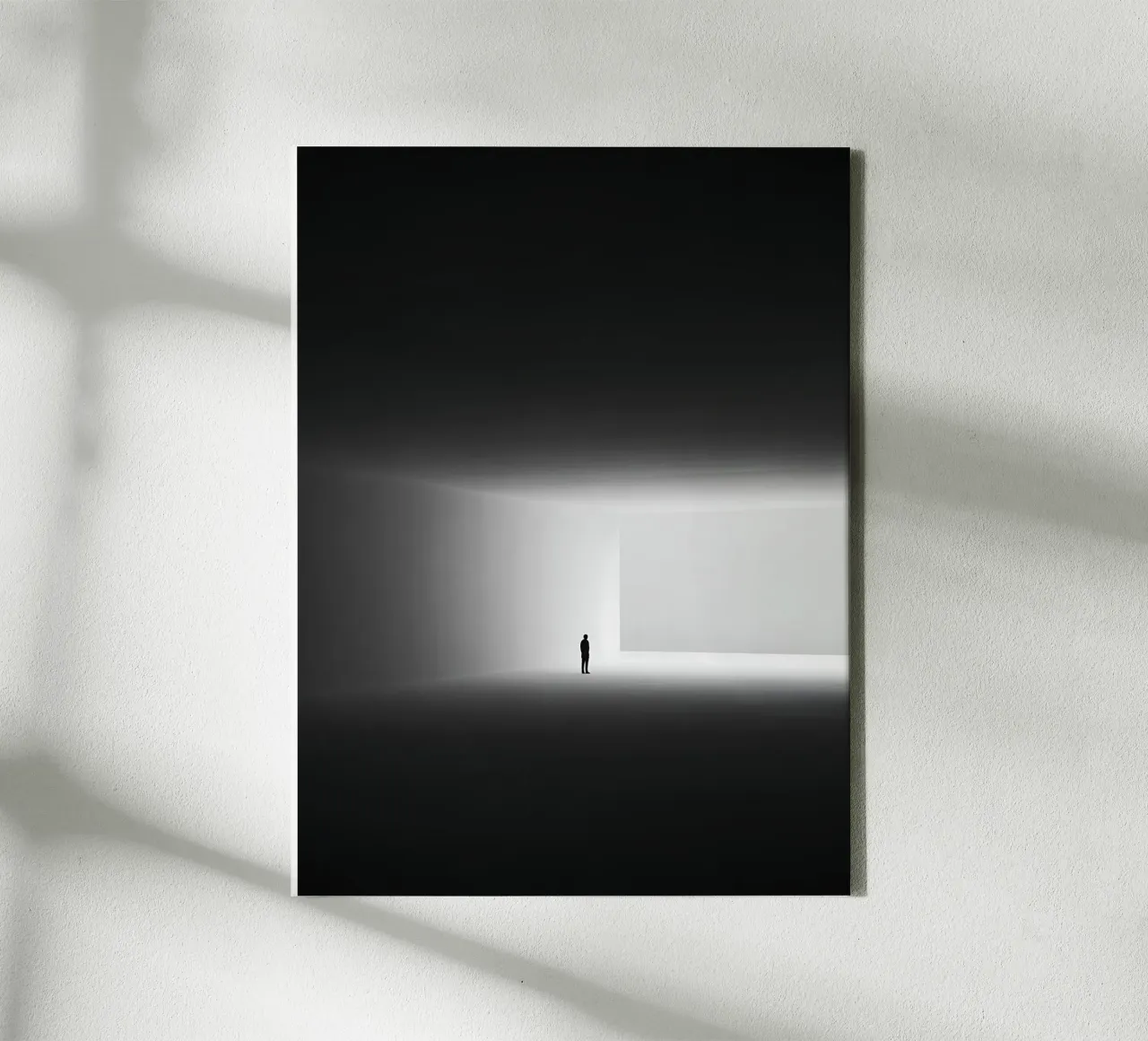 Existential minimalism in black and white canvas by Plain Thoughts