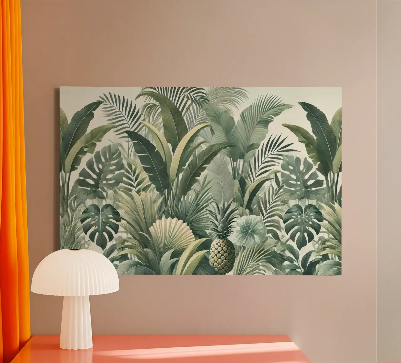 Bladgroen paradijs canvas met Baklijst van Chromatic Fusion Studio