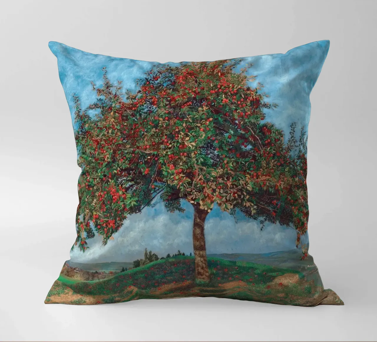 Apple Tree by Lake Zürich cuscino da apoloprints