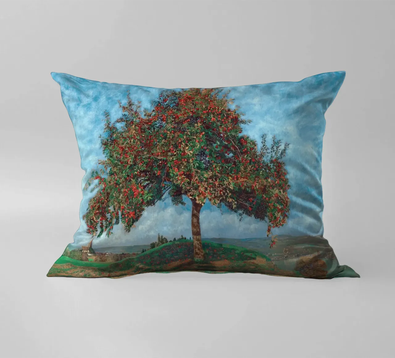 Apple Tree by Lake Zürich cuscino da apoloprints