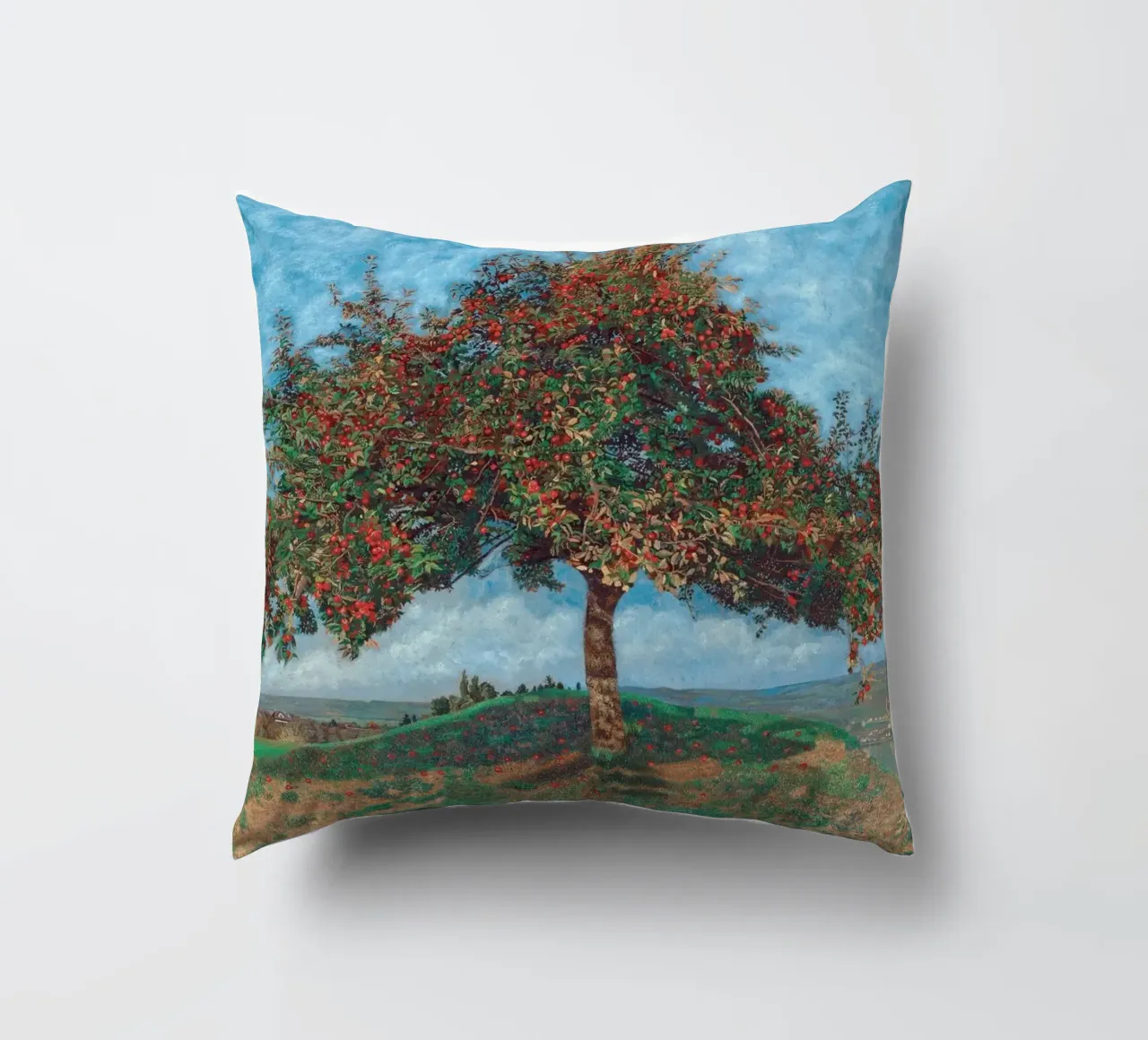 Apple Tree by Lake Zürich cuscino da apoloprints
