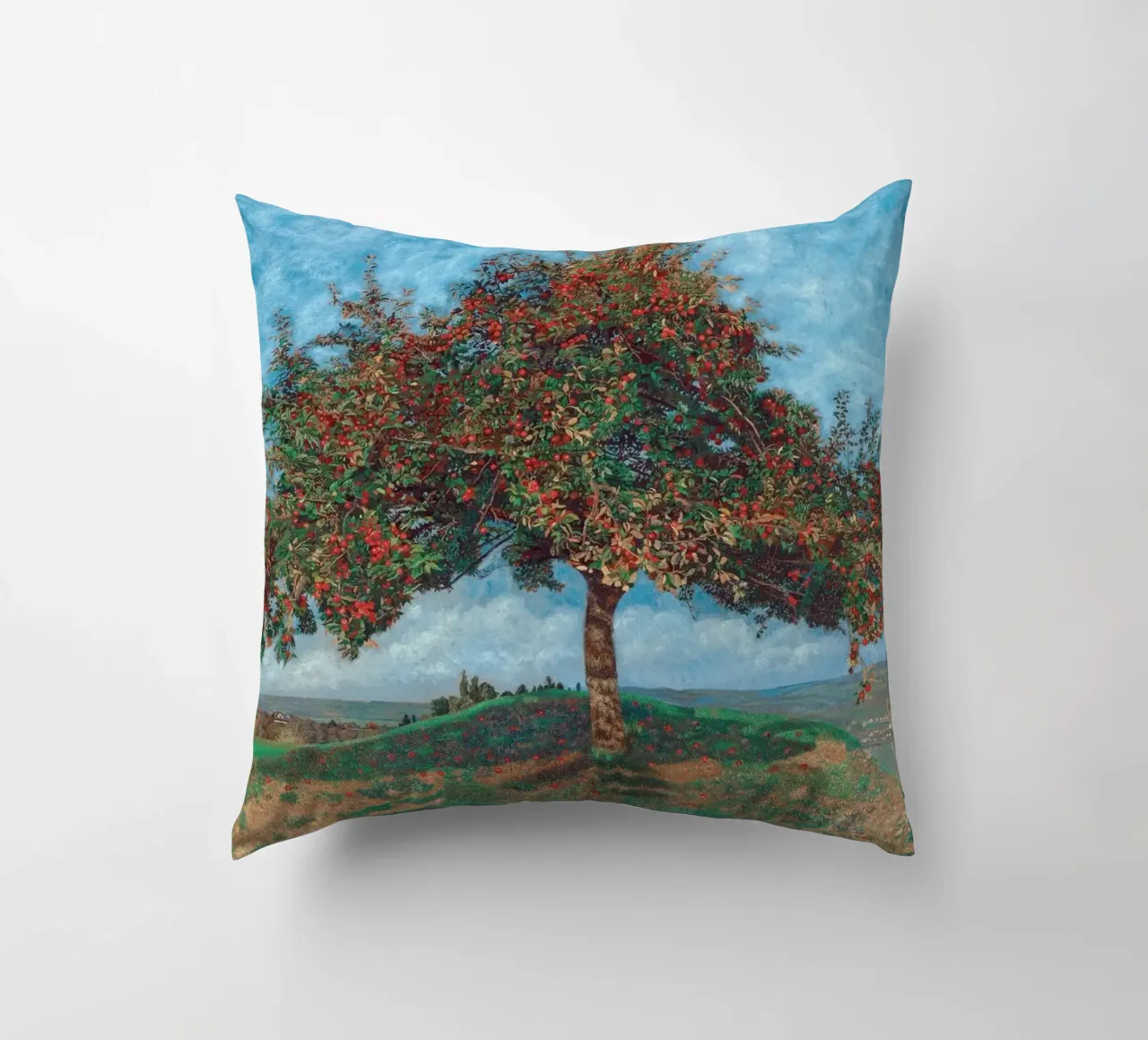 Apple Tree by Lake Zürich cuscino da apoloprints