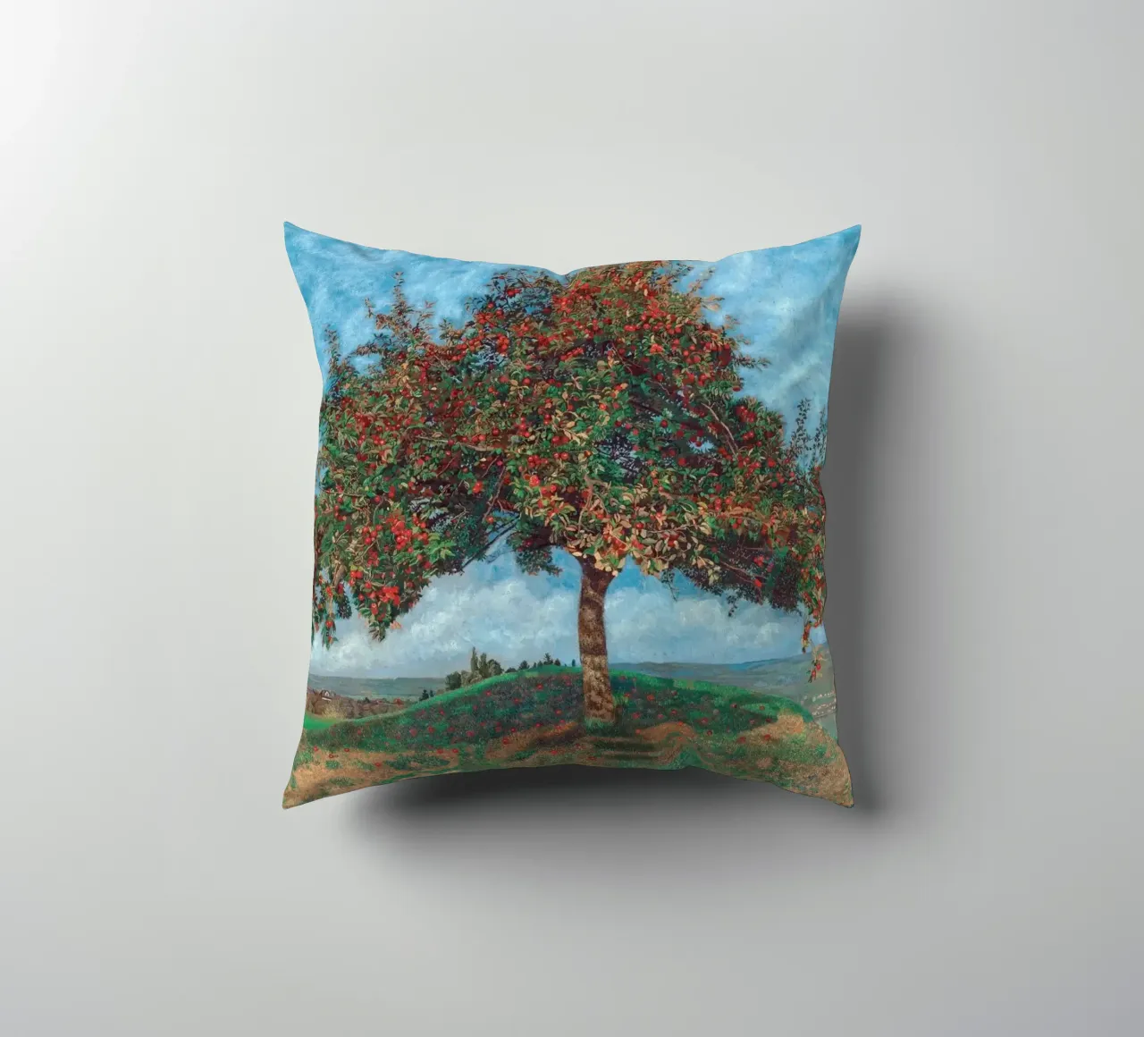 Apple Tree by Lake Zürich cuscino da apoloprints