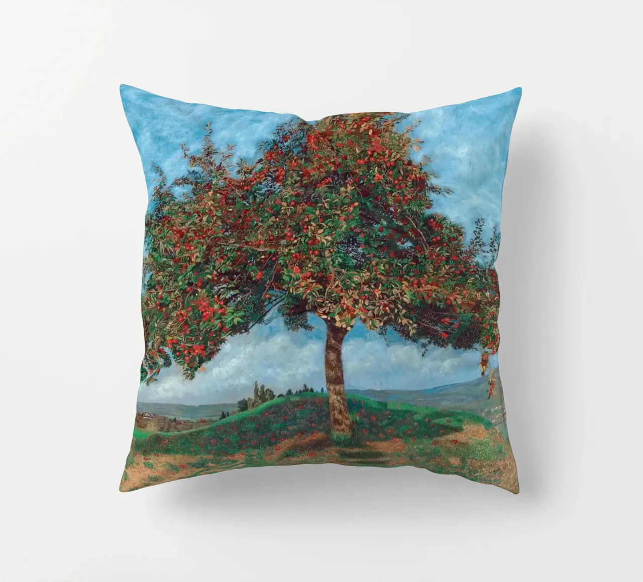 Apple Tree by Lake Zürich cuscino da apoloprints