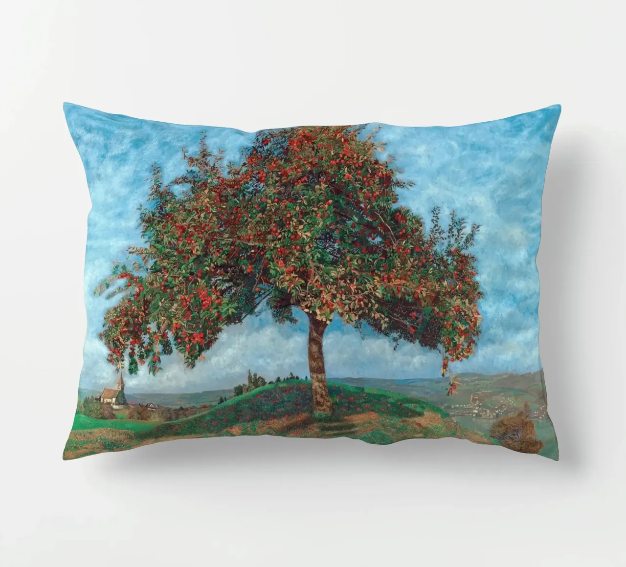 Apple Tree by Lake Zürich cuscino da apoloprints