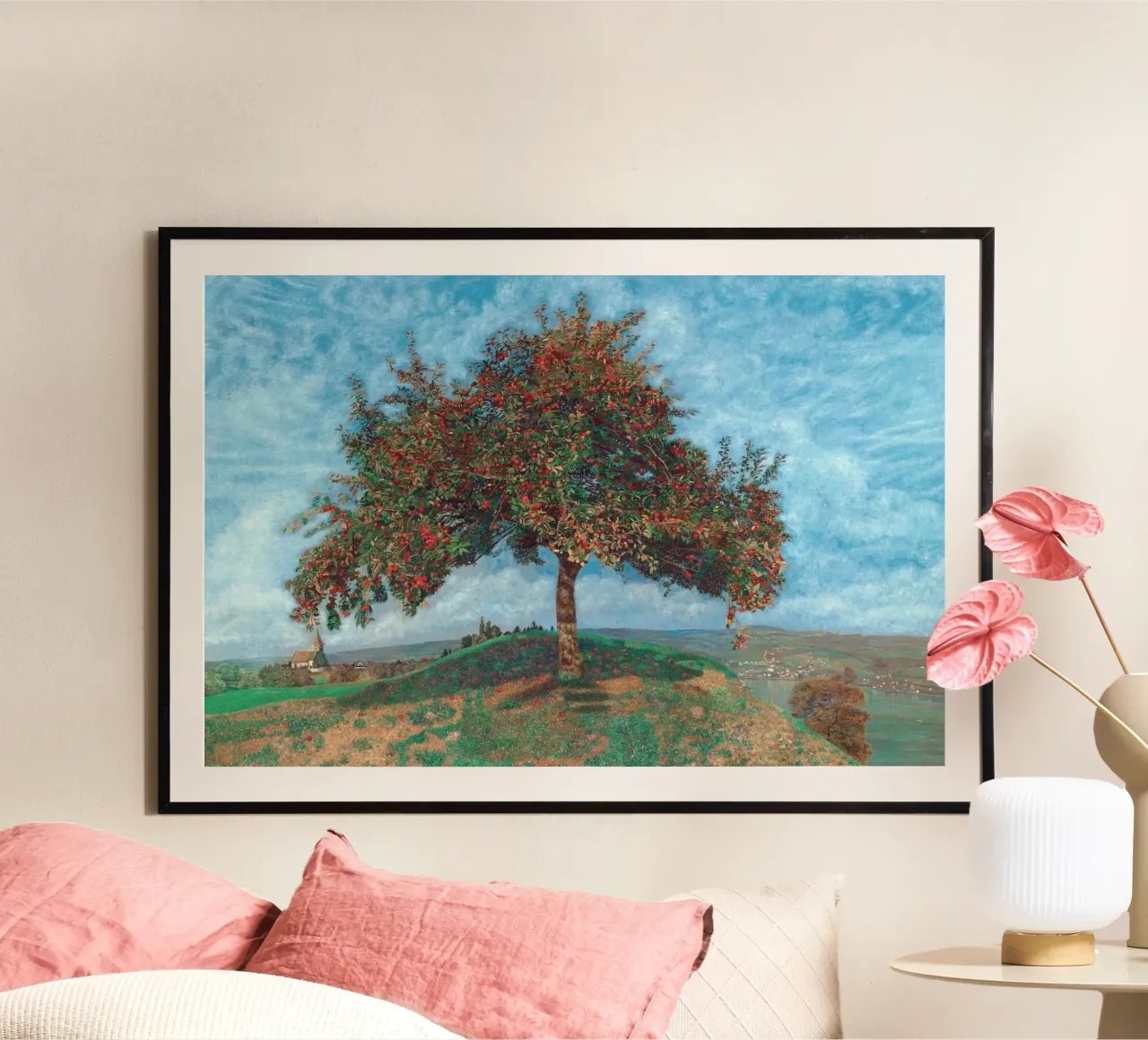 Apple Tree by Lake Zürich poster da apoloprints