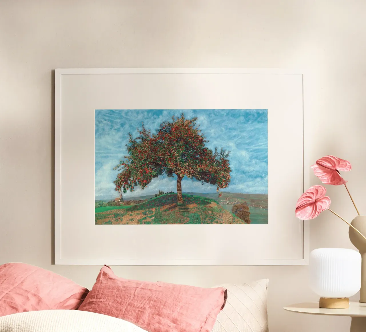 Apple Tree by Lake Zürich poster da apoloprints